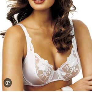 New Playtex Secrets size 36D White Satin bra beautiful underwire #4425